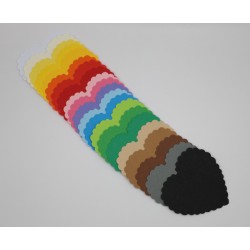 serce z falbanką 4,5cm wz1 mix