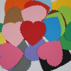 serce z falbanką 4,5cm wz1 mix