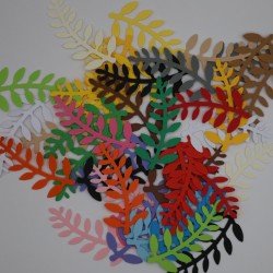 Liść paproci 5cm wz5 mix